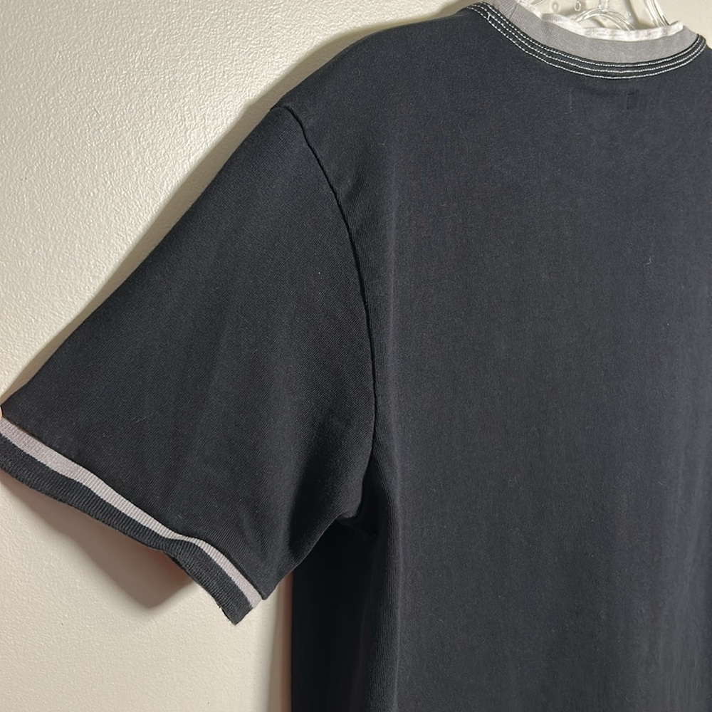 Guess Jeans Los Angeles Embroidered Women’s Small Ringer Top Sz S 100% Cotton - Picture 8 of 10
